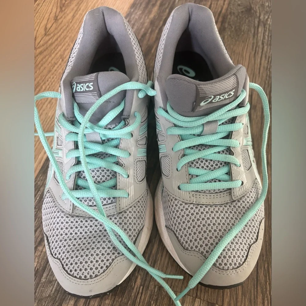 Asics‎ Gel Contend 5 Running Shoes Womens Sz 8.5 Gray Everyday Comfort Amplifoam